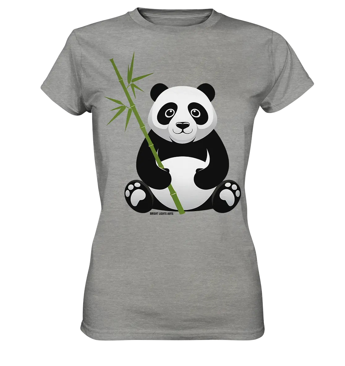 Knuddeliger Panda mit Bambus - Ladies Premium Shirt Bright Lights Arts