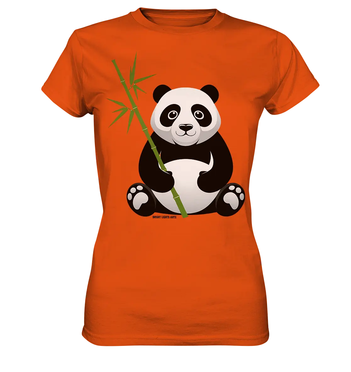 Knuddeliger Panda mit Bambus - Ladies Premium Shirt Bright Lights Arts