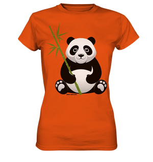 Knuddeliger Panda mit Bambus - Ladies Premium Shirt Bright Lights Arts