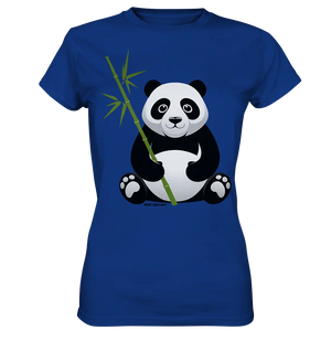 Knuddeliger Panda mit Bambus - Ladies Premium Shirt Bright Lights Arts