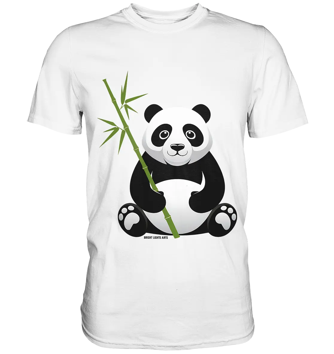 Knuddeliger Panda mit Bambus - Premium Shirt Bright Lights Arts