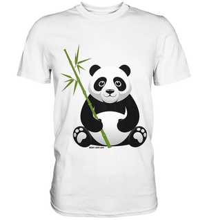 Knuddeliger Panda mit Bambus - Premium Shirt Bright Lights Arts