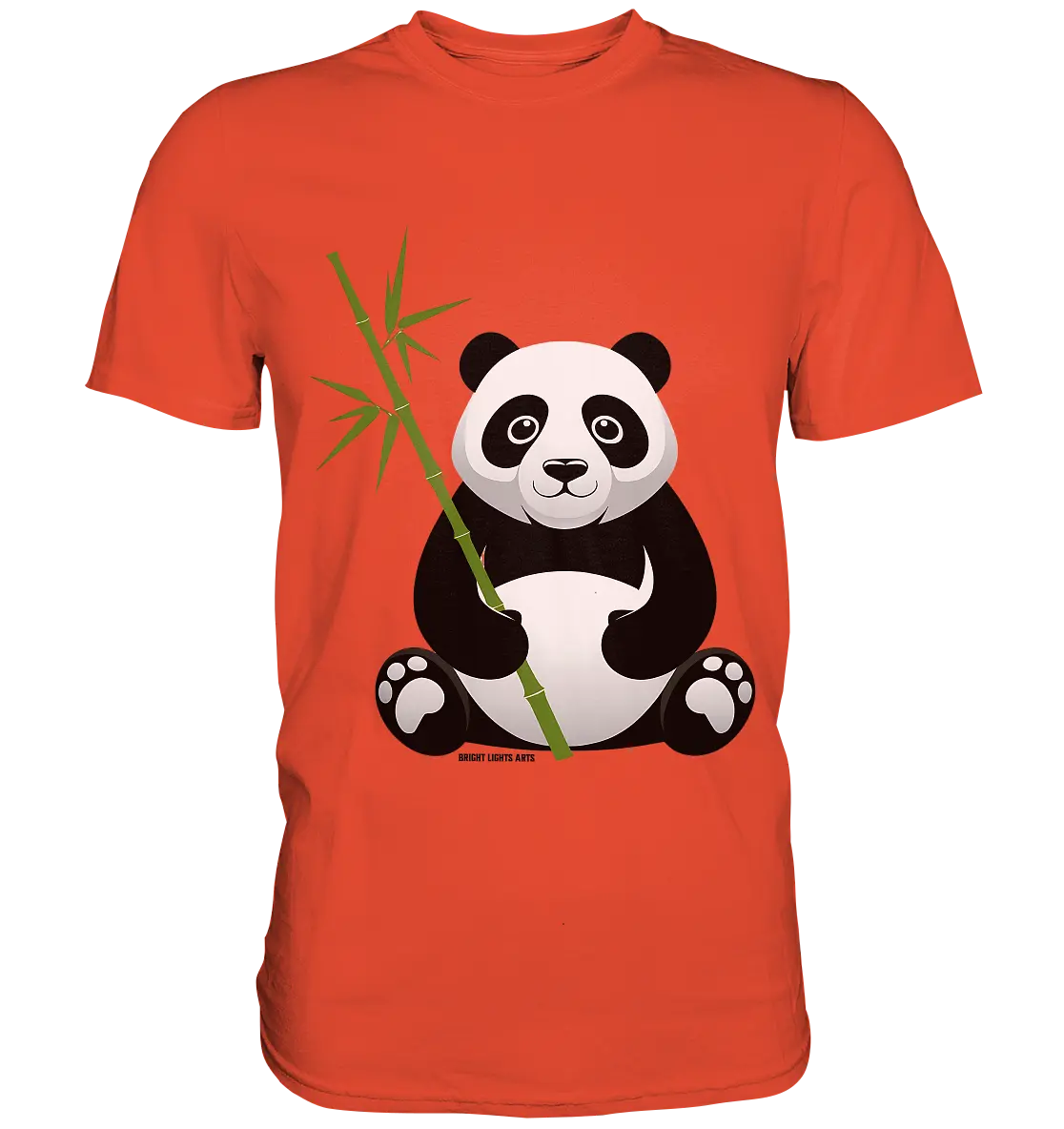 Knuddeliger Panda mit Bambus - Premium Shirt Bright Lights Arts