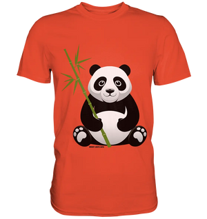 Knuddeliger Panda mit Bambus - Premium Shirt Bright Lights Arts