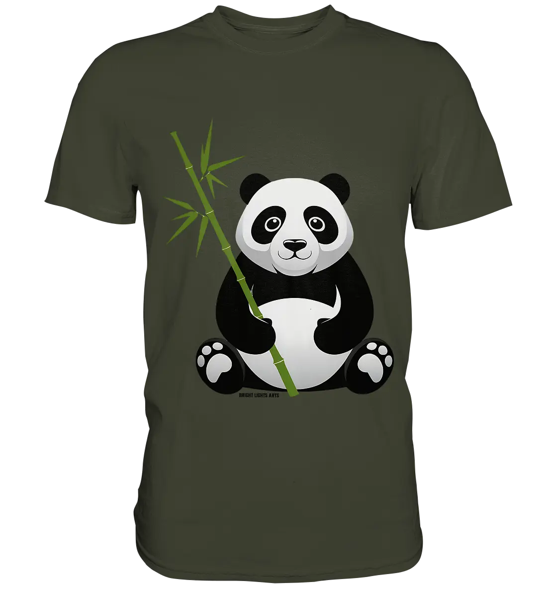 Knuddeliger Panda mit Bambus - Premium Shirt Bright Lights Arts
