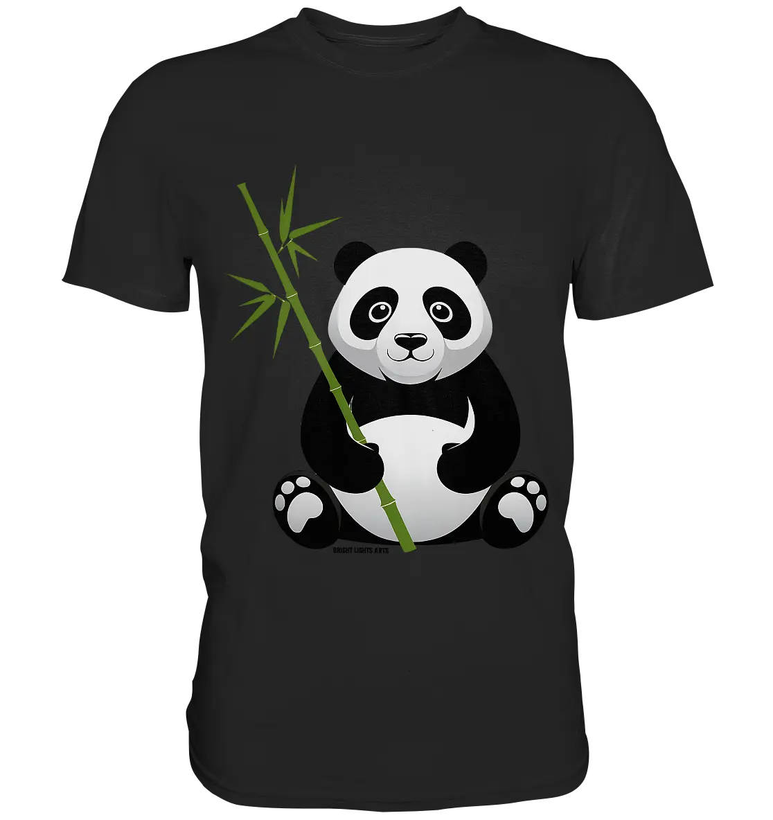 Knuddeliger Panda mit Bambus - Premium Shirt Bright Lights Arts