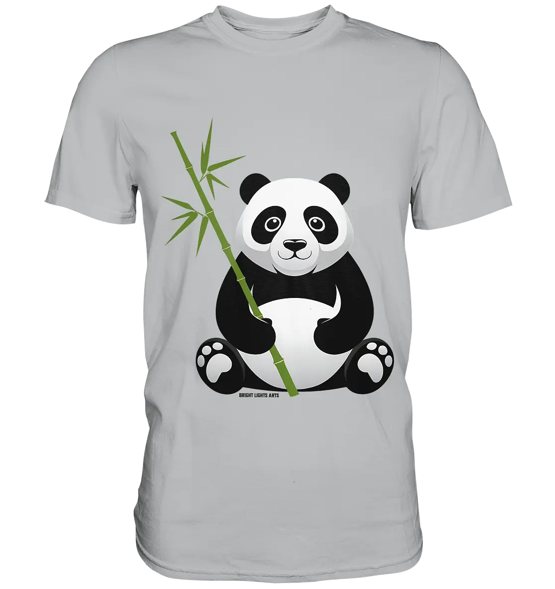 Knuddeliger Panda mit Bambus - Premium Shirt Bright Lights Arts