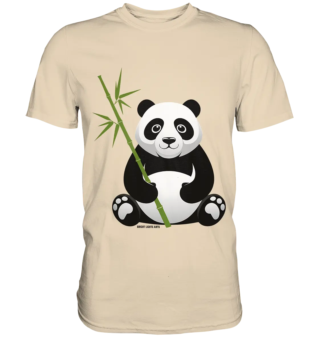 Knuddeliger Panda mit Bambus - Premium Shirt Bright Lights Arts