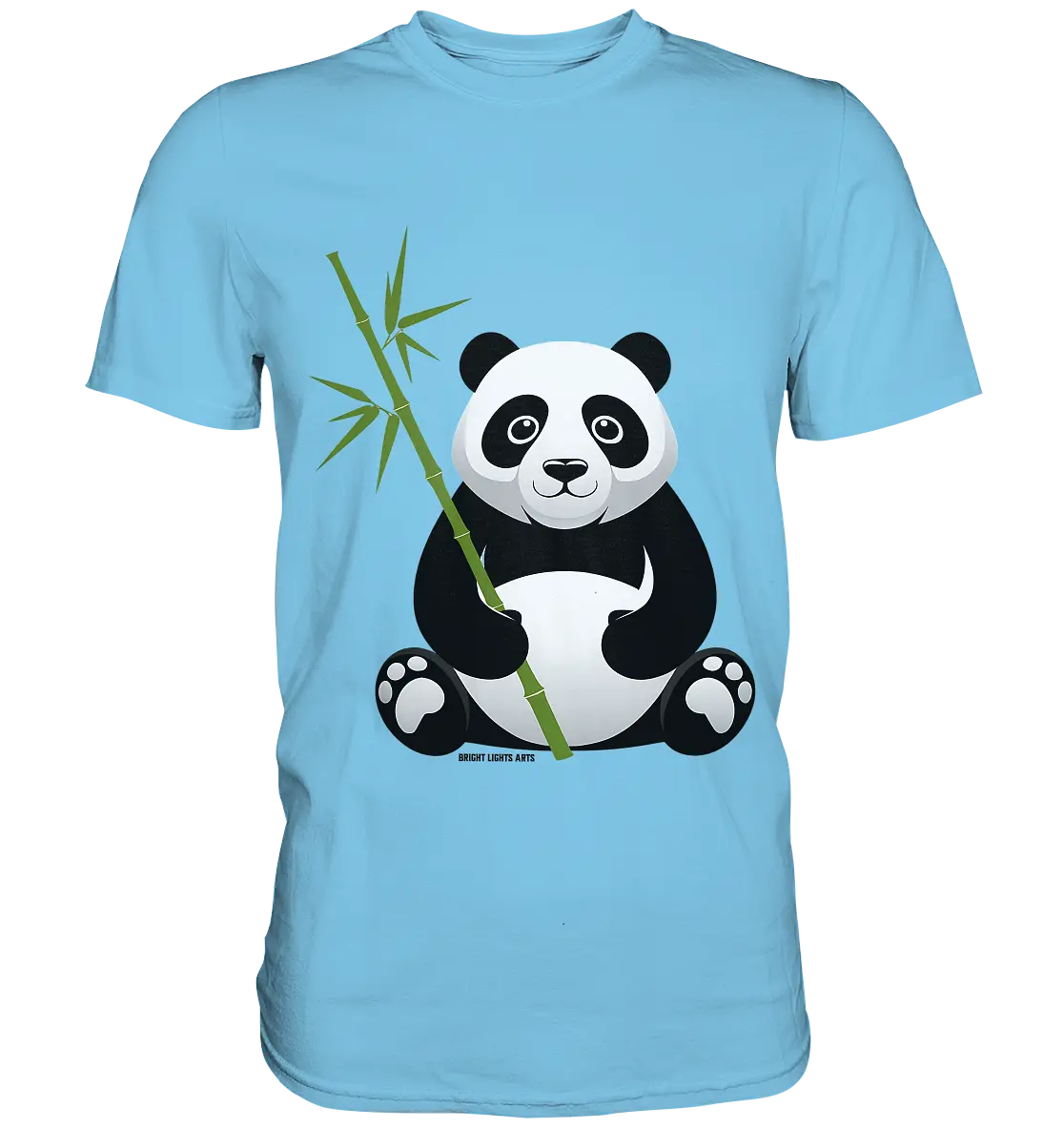Knuddeliger Panda mit Bambus - Premium Shirt Bright Lights Arts