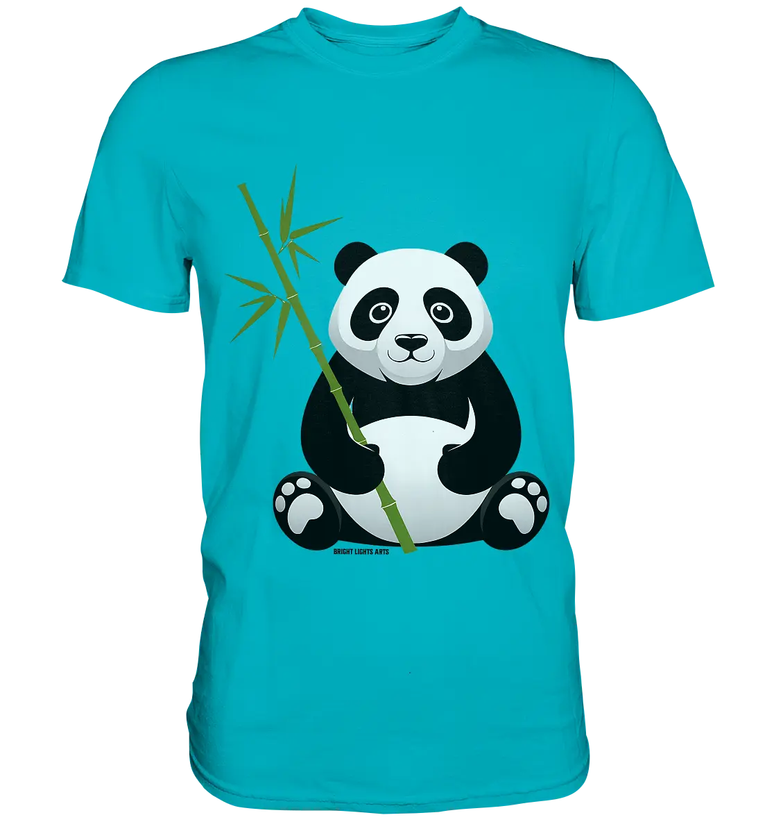 Knuddeliger Panda mit Bambus - Premium Shirt Bright Lights Arts