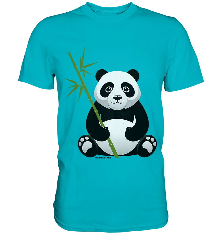 Knuddeliger Panda mit Bambus - Premium Shirt Bright Lights Arts