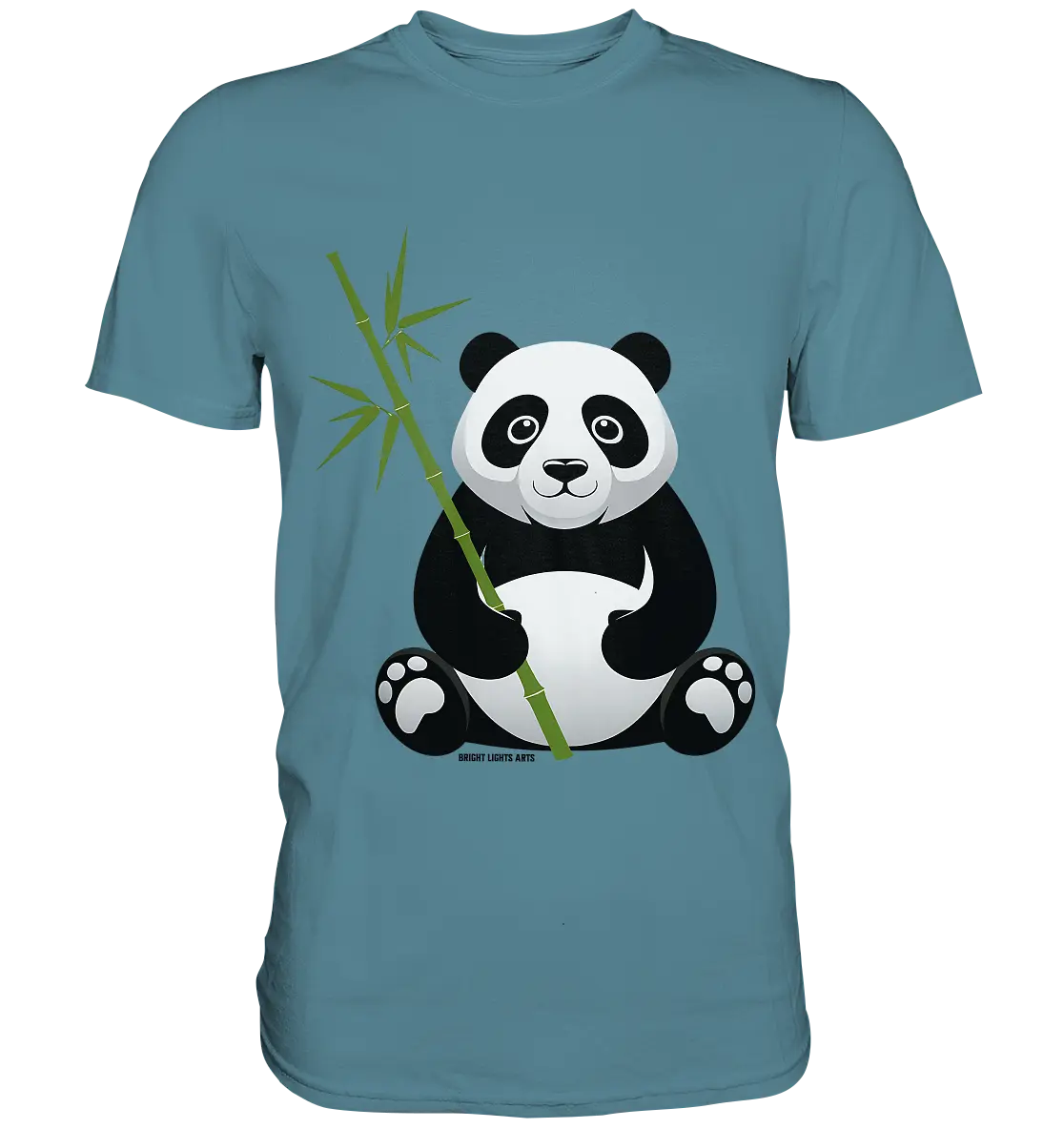 Knuddeliger Panda mit Bambus - Premium Shirt Bright Lights Arts