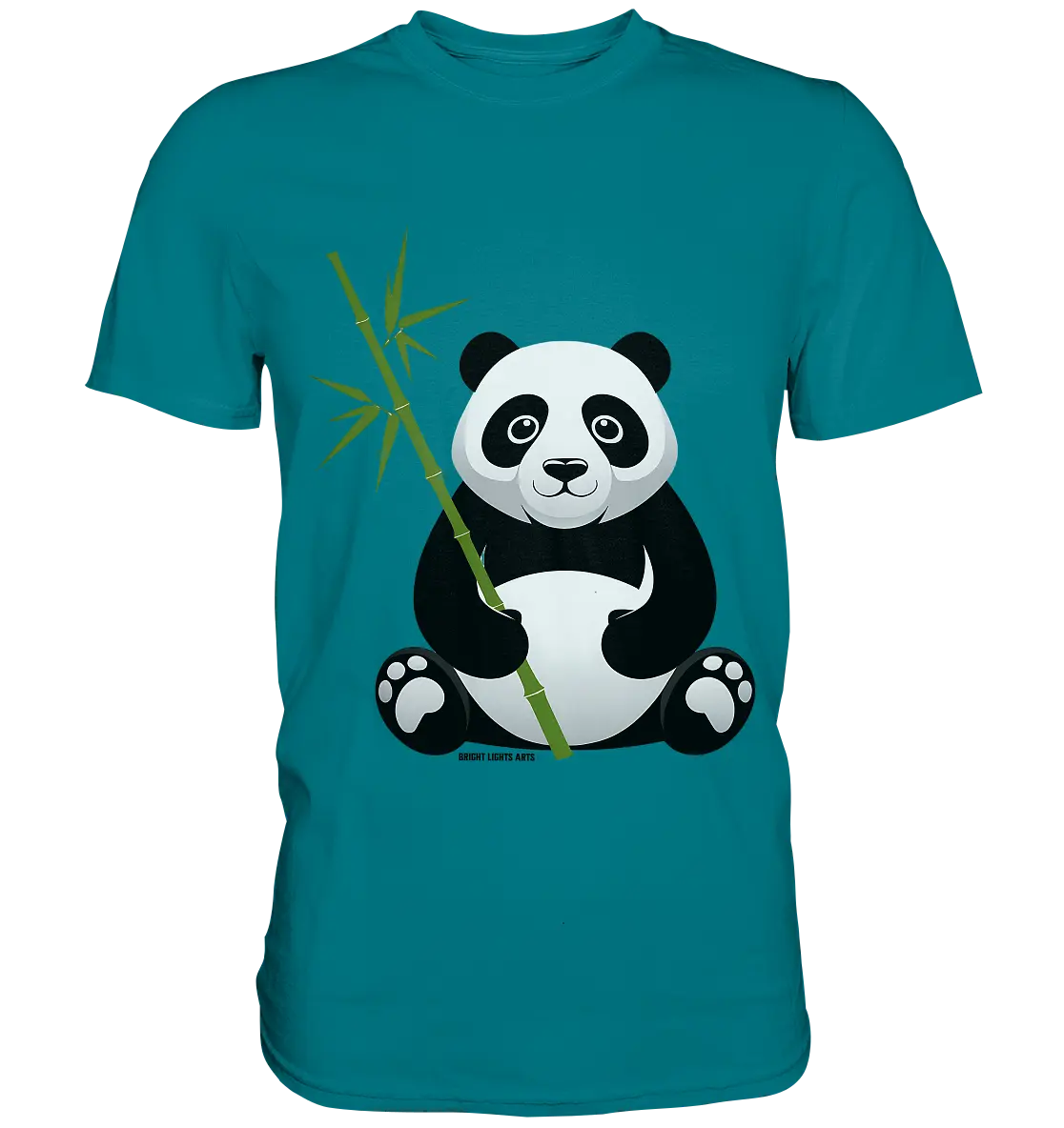 Knuddeliger Panda mit Bambus - Premium Shirt Bright Lights Arts
