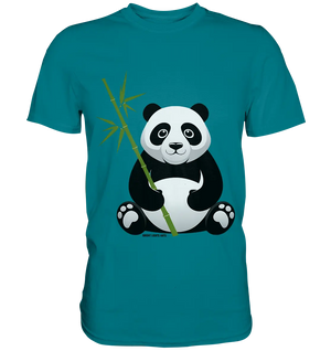 Knuddeliger Panda mit Bambus - Premium Shirt Bright Lights Arts