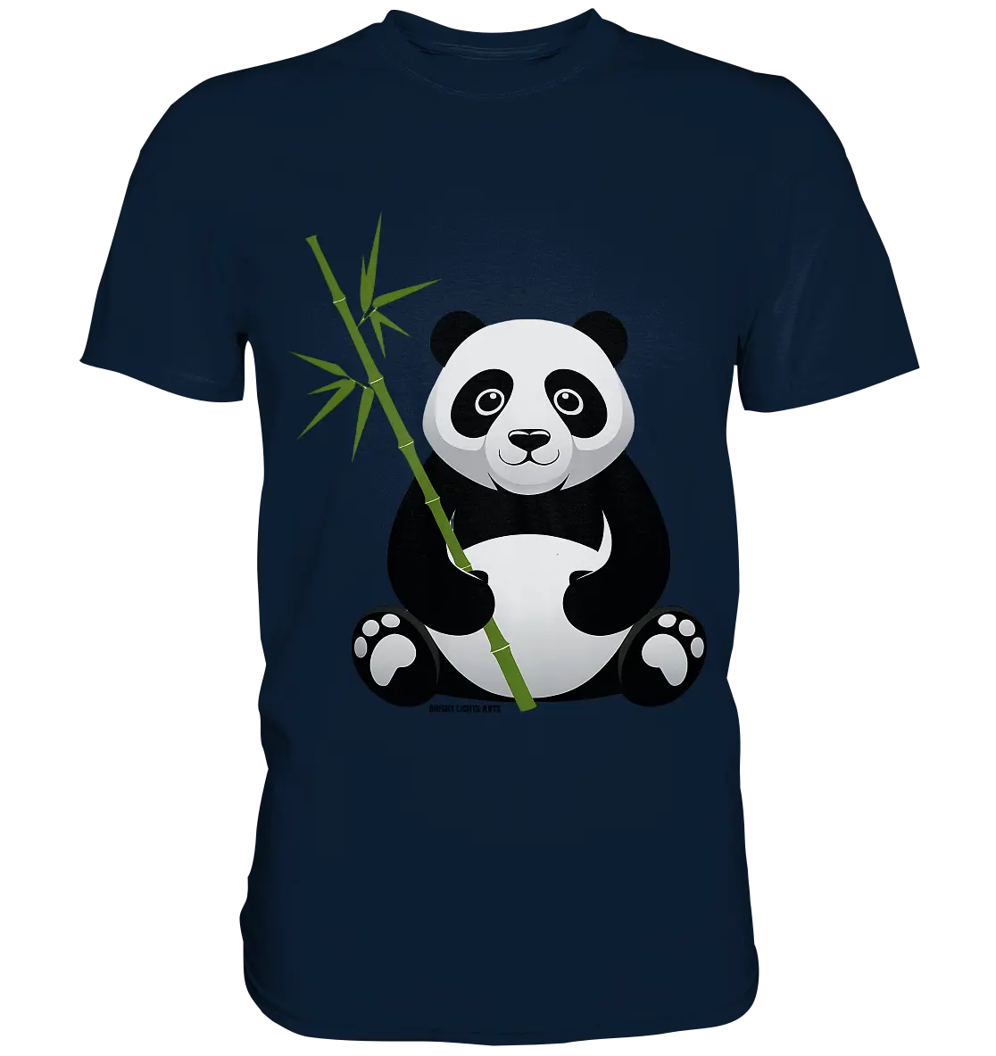 Knuddeliger Panda mit Bambus - Premium Shirt Bright Lights Arts