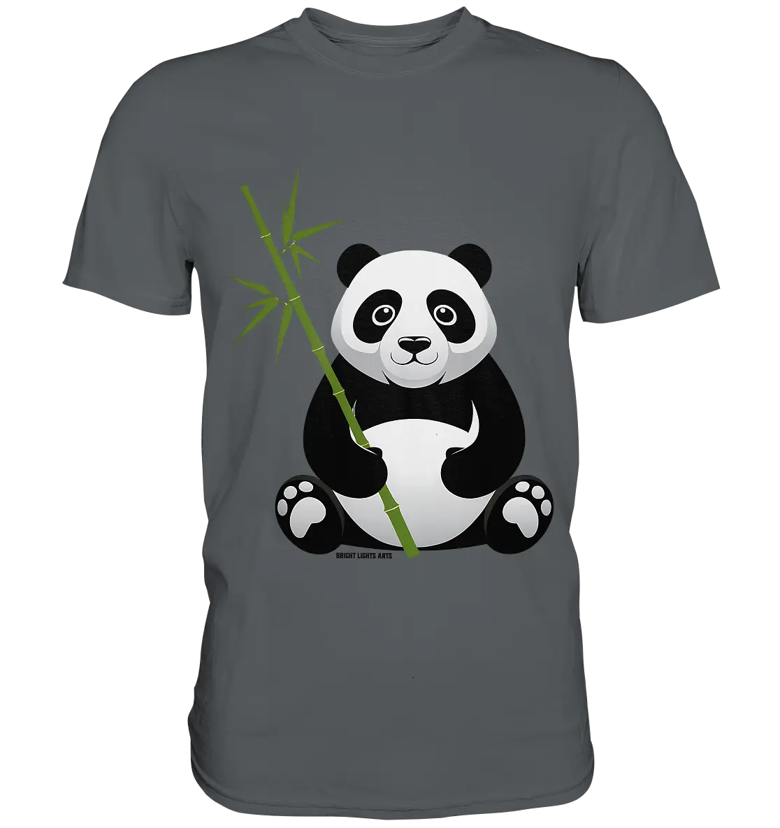 Knuddeliger Panda mit Bambus - Premium Shirt Bright Lights Arts