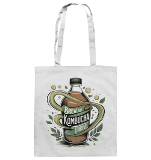 Kombucha Logo – Brew, Sip, Thrive - Baumwolltasche Bright Lights Arts