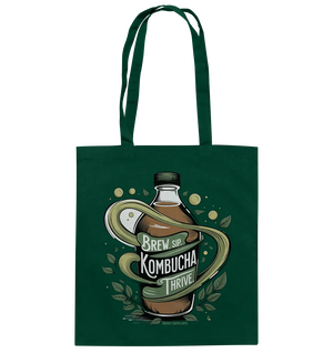 Kombucha Logo – Brew, Sip, Thrive - Baumwolltasche Bright Lights Arts