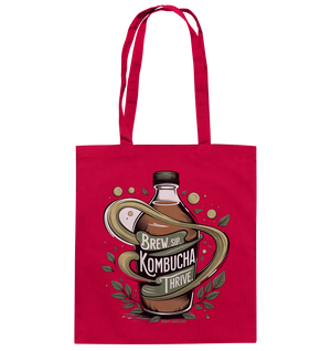 Kombucha Logo – Brew, Sip, Thrive - Baumwolltasche Bright Lights Arts
