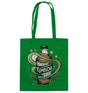 Kombucha Logo – Brew, Sip, Thrive - Baumwolltasche Bright Lights Arts