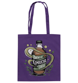 Kombucha Logo – Brew, Sip, Thrive - Baumwolltasche Bright Lights Arts