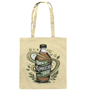 Kombucha Logo – Brew, Sip, Thrive - Baumwolltasche Bright Lights Arts