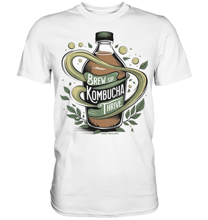 Kombucha Logo – Brew, Sip, Thrive - Premium Shirt Bright Lights Arts