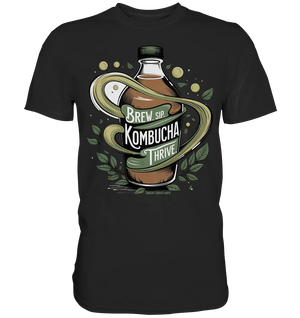 Kombucha Logo – Brew, Sip, Thrive - Premium Shirt Bright Lights Arts
