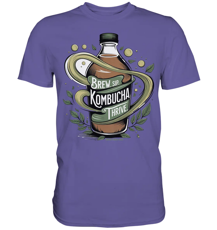 Kombucha Logo – Brew, Sip, Thrive - Premium Shirt Bright Lights Arts