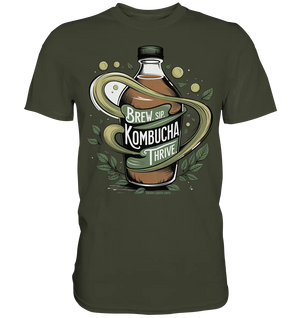Kombucha Logo – Brew, Sip, Thrive - Premium Shirt Bright Lights Arts