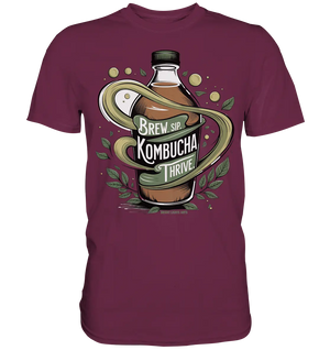 Kombucha Logo – Brew, Sip, Thrive - Premium Shirt Bright Lights Arts