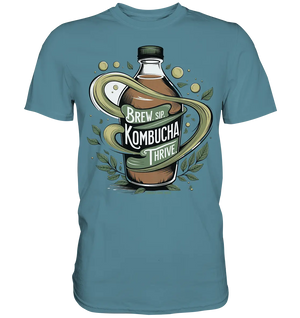 Kombucha Logo – Brew, Sip, Thrive - Premium Shirt Bright Lights Arts