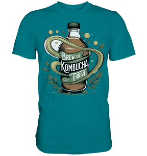 Kombucha Logo – Brew, Sip, Thrive - Premium Shirt Bright Lights Arts
