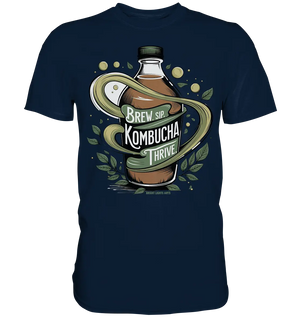 Kombucha Logo – Brew, Sip, Thrive - Premium Shirt Bright Lights Arts