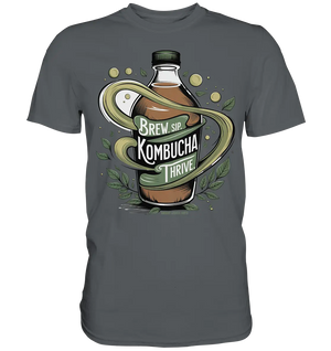 Kombucha Logo – Brew, Sip, Thrive - Premium Shirt Bright Lights Arts
