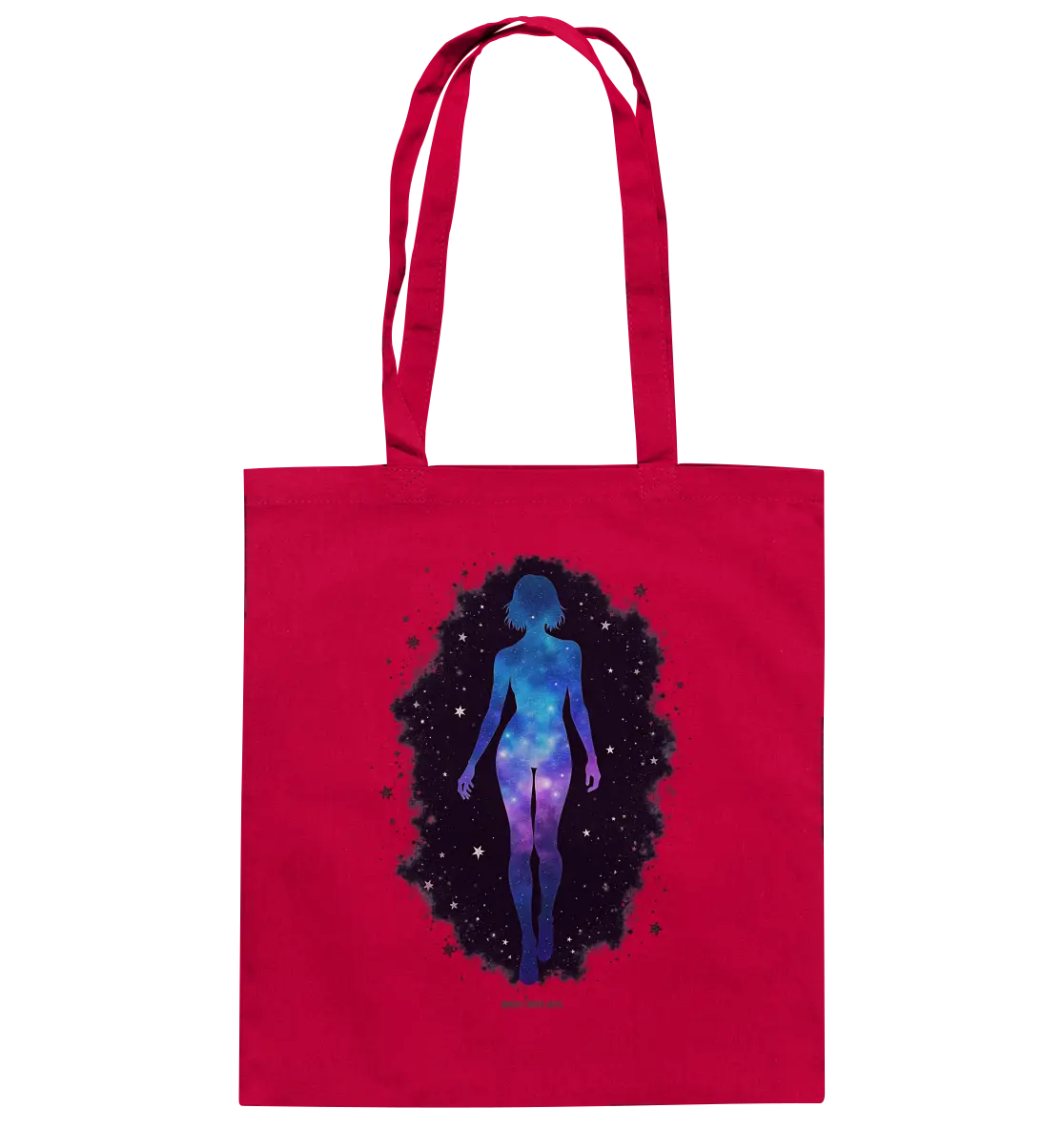 Kosmische Selbst-Reflexion – Universum trifft menschliche Silhouette - Baumwolltasche Bright Lights Arts