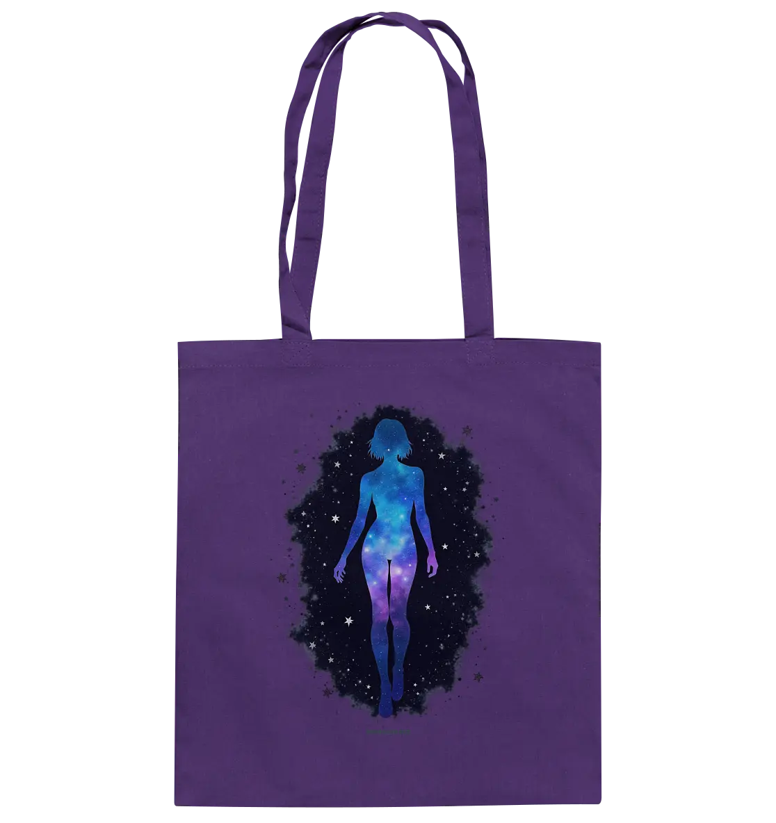 Kosmische Selbst-Reflexion – Universum trifft menschliche Silhouette - Baumwolltasche Bright Lights Arts