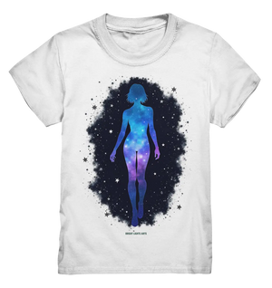 Kosmische Selbst-Reflexion – Universum trifft menschliche Silhouette - Kids Premium Shirt Bright Lights Arts