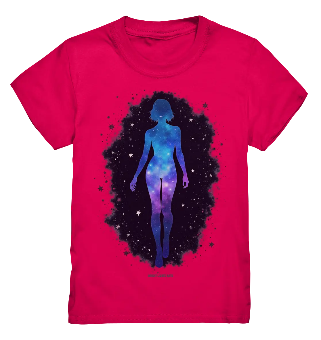Kosmische Selbst-Reflexion – Universum trifft menschliche Silhouette - Kids Premium Shirt Bright Lights Arts