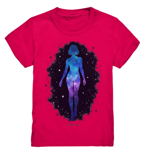 Kosmische Selbst-Reflexion – Universum trifft menschliche Silhouette - Kids Premium Shirt Bright Lights Arts