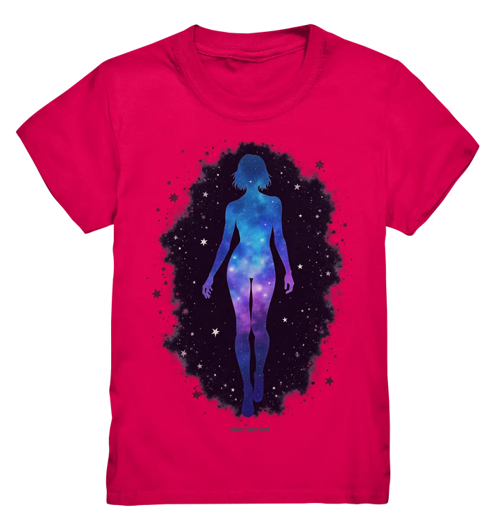Kosmische Selbst-Reflexion – Universum trifft menschliche Silhouette - Kids Premium Shirt Bright Lights Arts