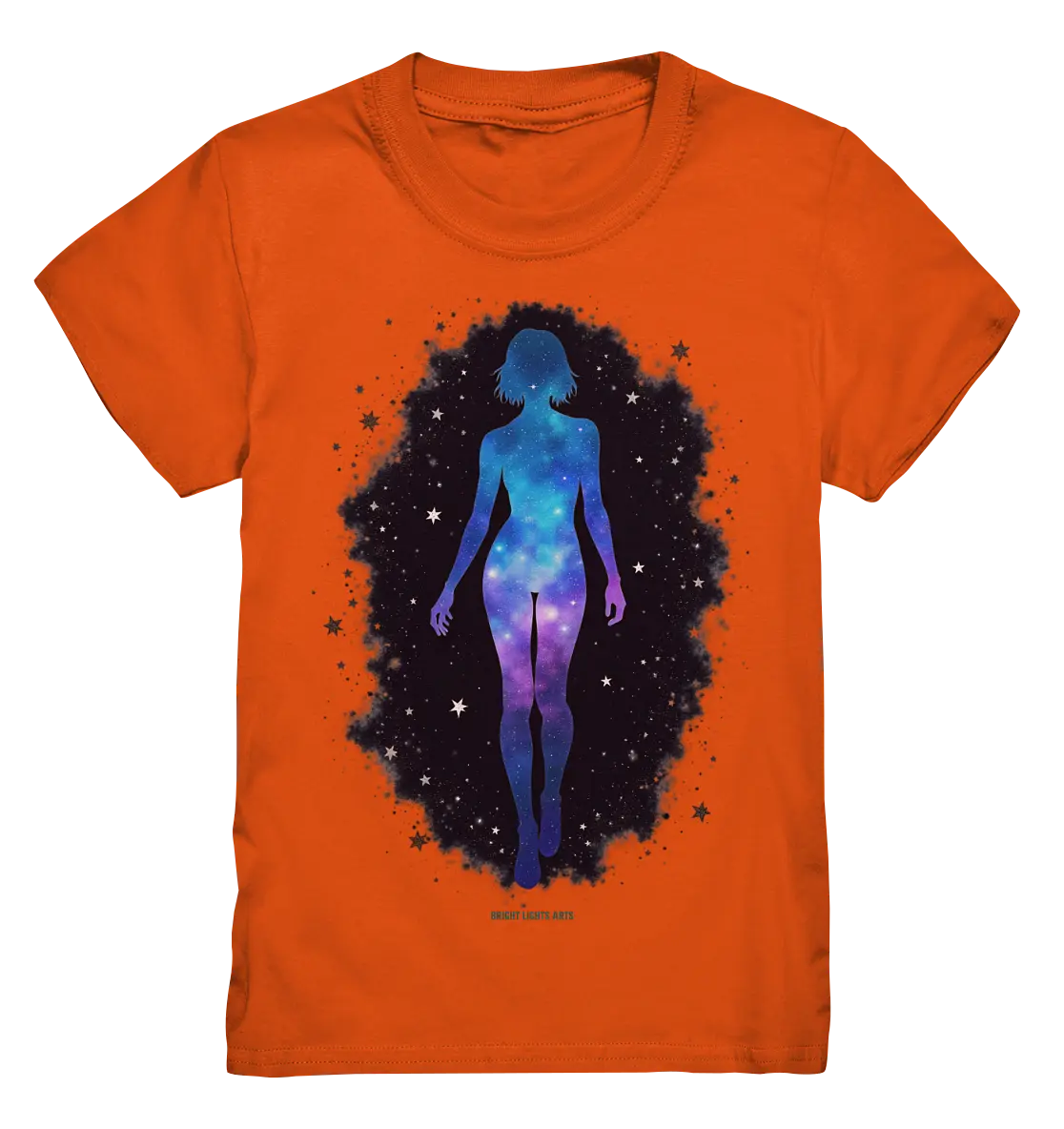 Kosmische Selbst-Reflexion – Universum trifft menschliche Silhouette - Kids Premium Shirt Bright Lights Arts