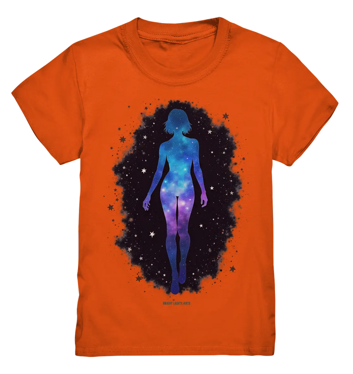 Kosmische Selbst-Reflexion – Universum trifft menschliche Silhouette - Kids Premium Shirt Bright Lights Arts