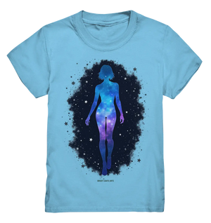 Kosmische Selbst-Reflexion – Universum trifft menschliche Silhouette - Kids Premium Shirt Bright Lights Arts