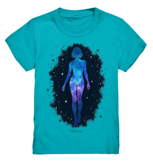 Kosmische Selbst-Reflexion – Universum trifft menschliche Silhouette - Kids Premium Shirt Bright Lights Arts