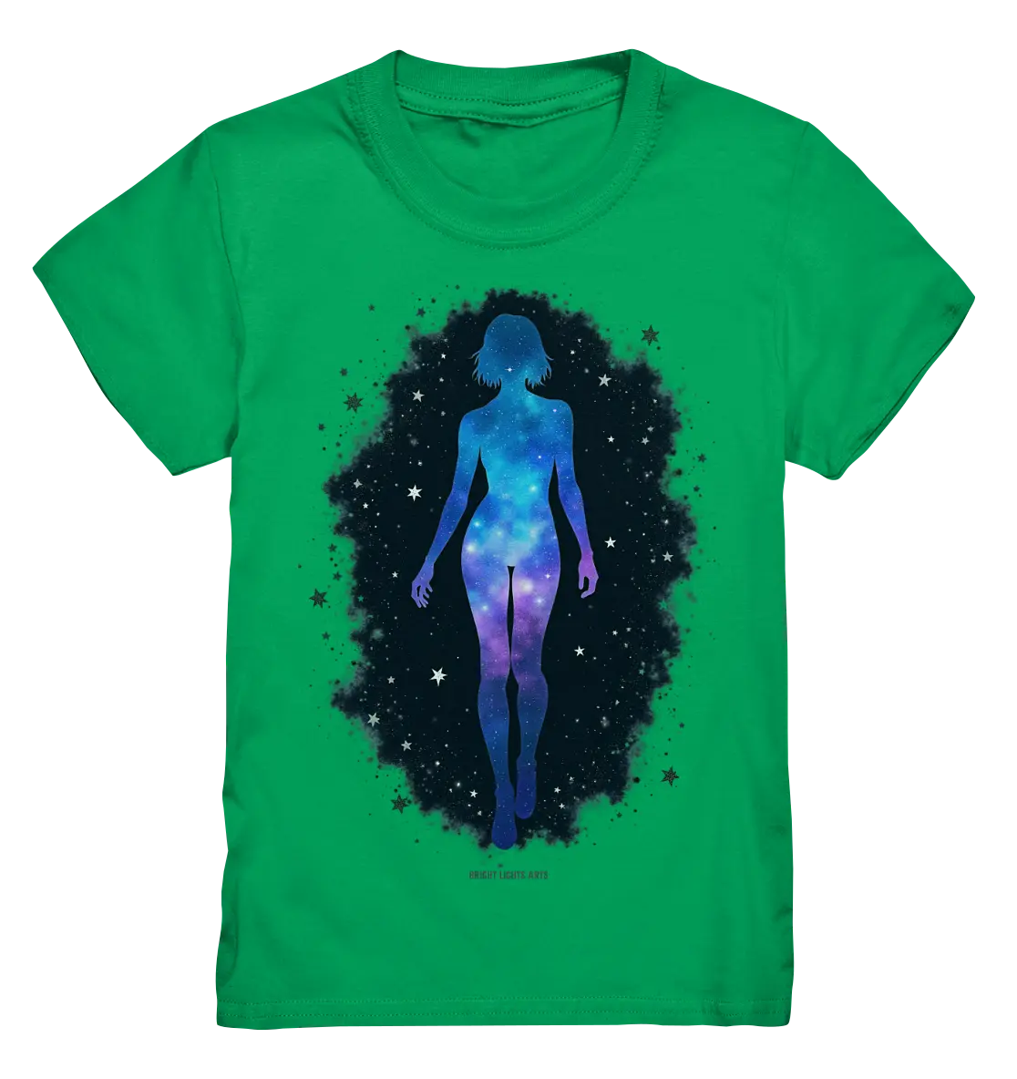Kosmische Selbst-Reflexion – Universum trifft menschliche Silhouette - Kids Premium Shirt Bright Lights Arts