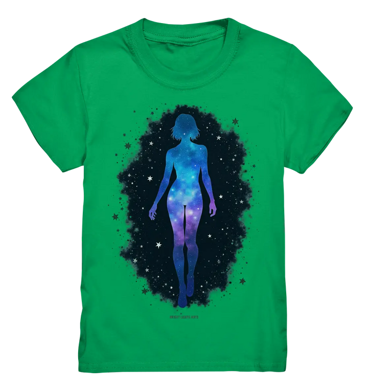 Kosmische Selbst-Reflexion – Universum trifft menschliche Silhouette - Kids Premium Shirt Bright Lights Arts