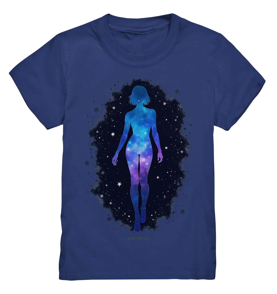 Kosmische Selbst-Reflexion – Universum trifft menschliche Silhouette - Kids Premium Shirt Bright Lights Arts