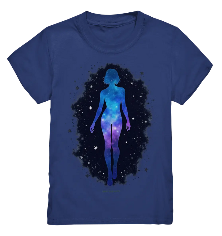 Kosmische Selbst-Reflexion – Universum trifft menschliche Silhouette - Kids Premium Shirt Bright Lights Arts