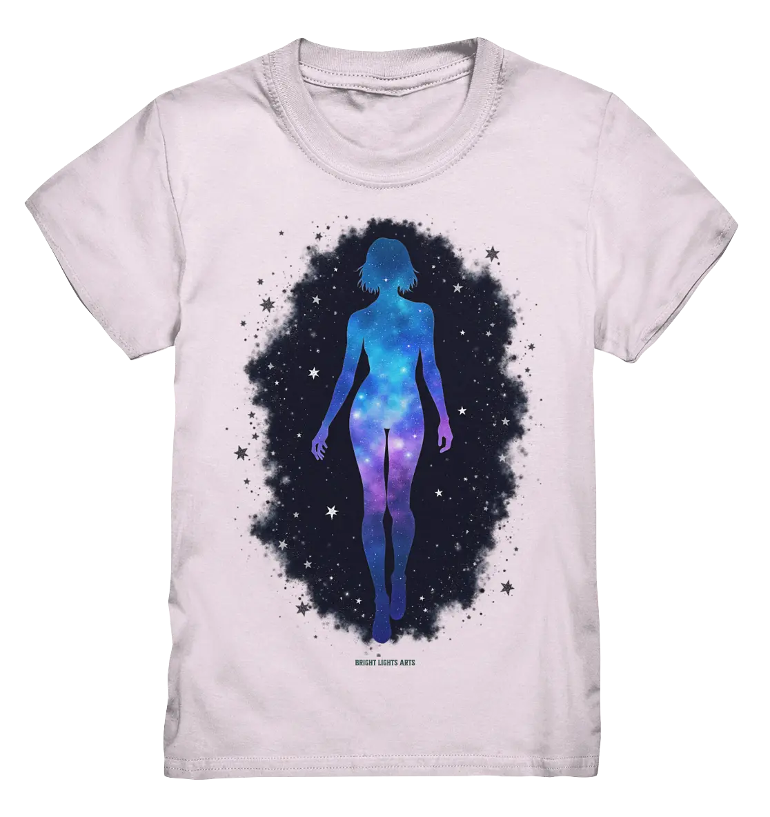 Kosmische Selbst-Reflexion – Universum trifft menschliche Silhouette - Kids Premium Shirt Bright Lights Arts